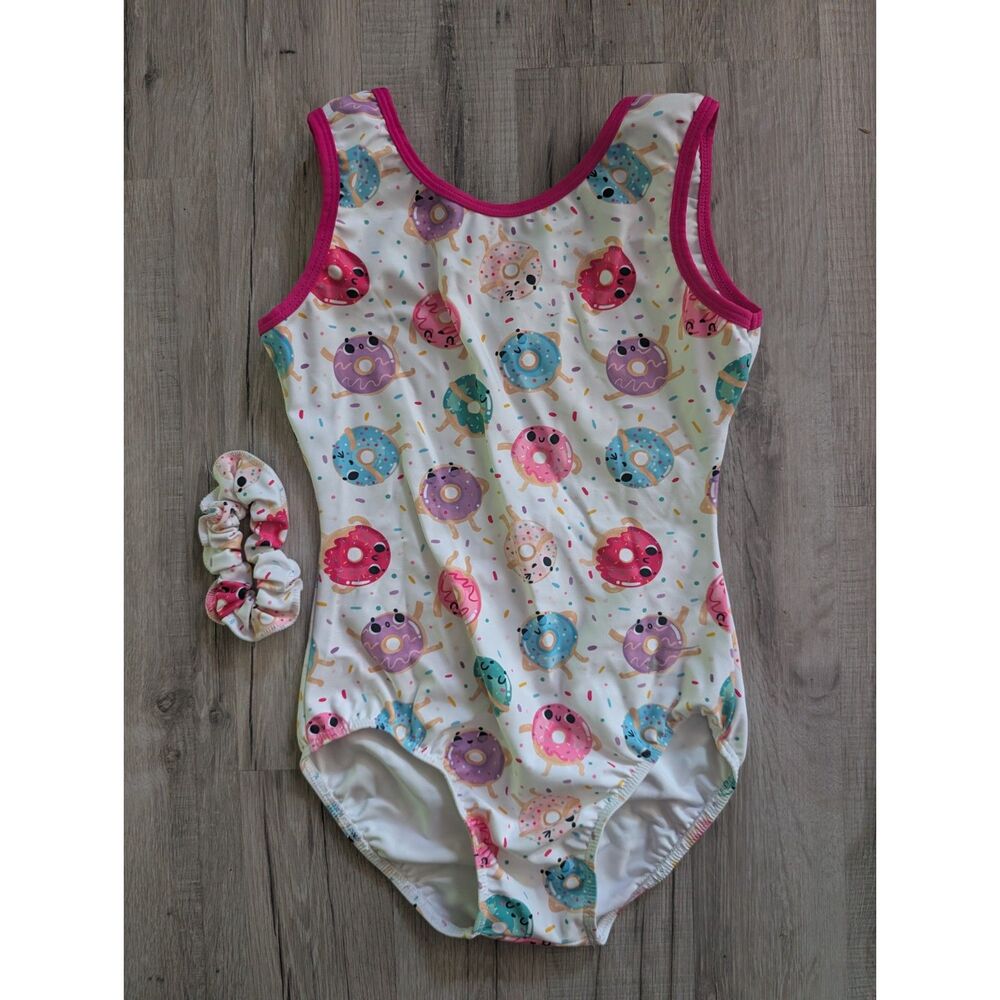 Destira Animated Donuts and Sprinkles Gymnastics Leotard, XL (V8)